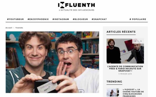 Influenth : la nouvelle plateforme dédiée aux influenceurs du web