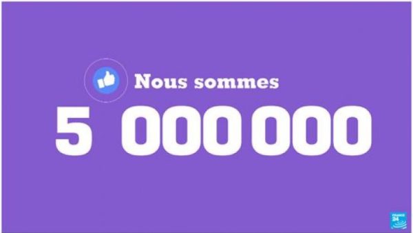 France 24 franchit les 5 millions d’abonnés en français sur Facebook