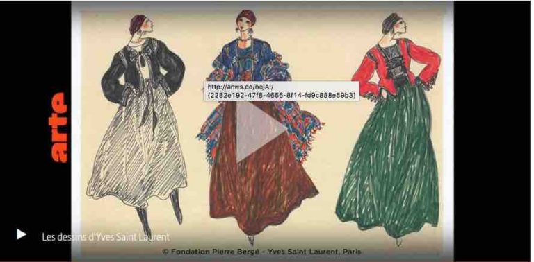 ARTE : «Les dessins d’Yves Saint Laurent» dimanche 1er octobre à 23h05