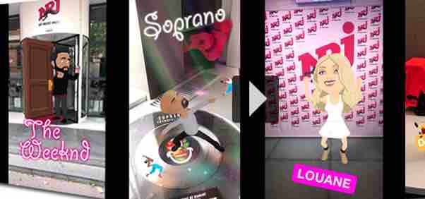 Groupe NRJ - les «Bitmojis» des stars NRJ en réalité augmentée chez NRJ