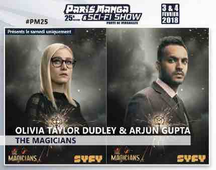 Olivia Taylor Dudley et Arjun Gupta invités au Paris Manga & Sci-Fi Show, le 3 février 2018