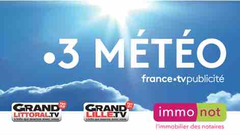 Immonot parraine la météo sur France 3 et Grand Lille TV avec FranceTV Publicité