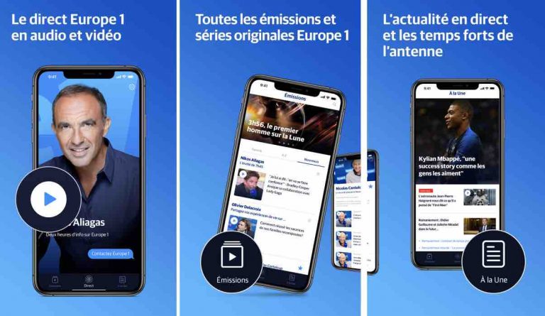 Europe 1 lance sa nouvelle application sur mobile et sur tablette