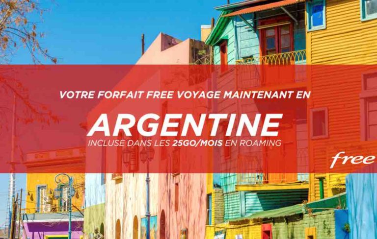 Free : l’Argentine incluse dans les 25Go/mois de data en roaming