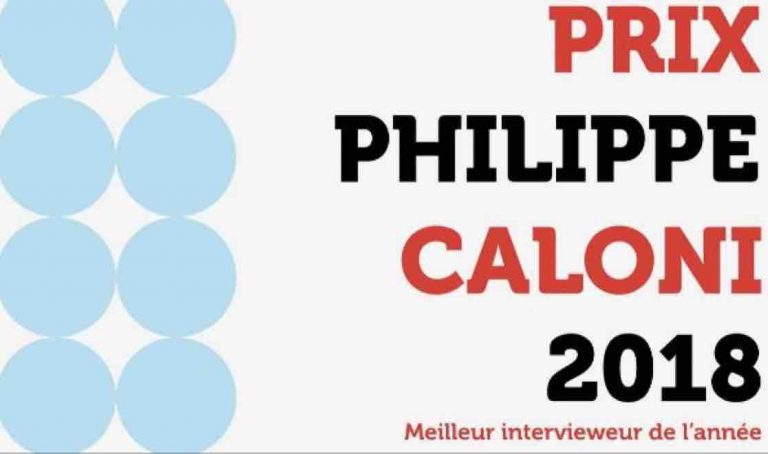 Augustin Trapenard, lauréat du Prix Philippe Caloni 2018 du meilleur intervieweur de l’année