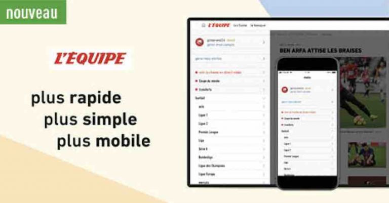 L’Équipe innove avec un nouveau site et une nouvelle application