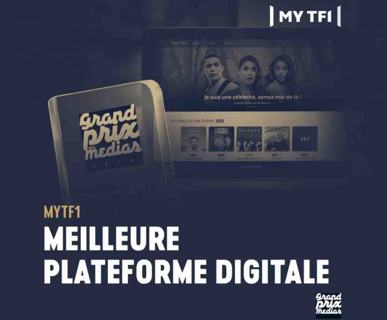MYTF1 élue Meilleure Plateforme digitale au «Grand Prix des Medias CB News» 2019