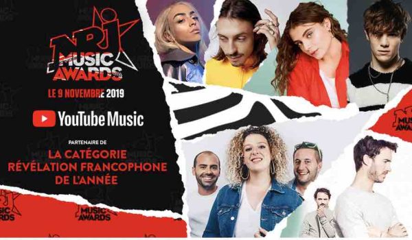YouTube Music partenaire des NRJ Music Awards 2019