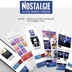 Nostalgie / ACPM - Applications Mobiles octobre 2019 :  record historique pour son application