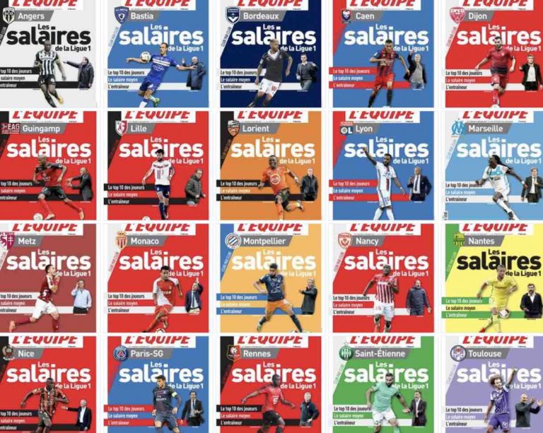 «L’Équipe»/ football: dossier spécial «Les salaires des clubs de L1»