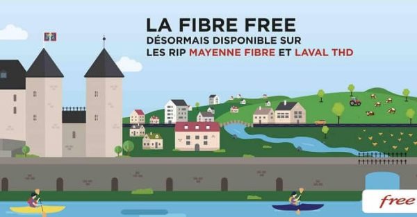 Free : la Fibre Free désormais disponible sur les RIP Mayenne Fibre et Laval THD