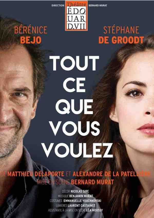 Paris Première/ théâtre : «Tout ce que vous voulez» samedi 25 avril à 20h50