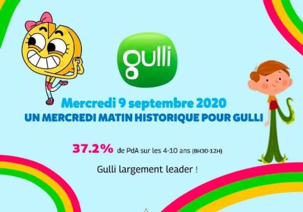 Gulli : records d’audiences sur les 4-10 ans mercerdi matin