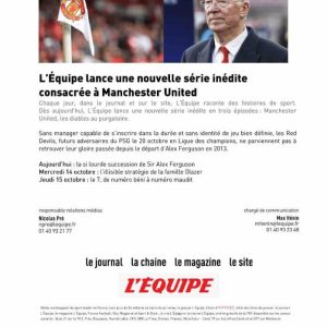 «L’Équipe» lance une nouvelle série inédite consacrée à Manchester United