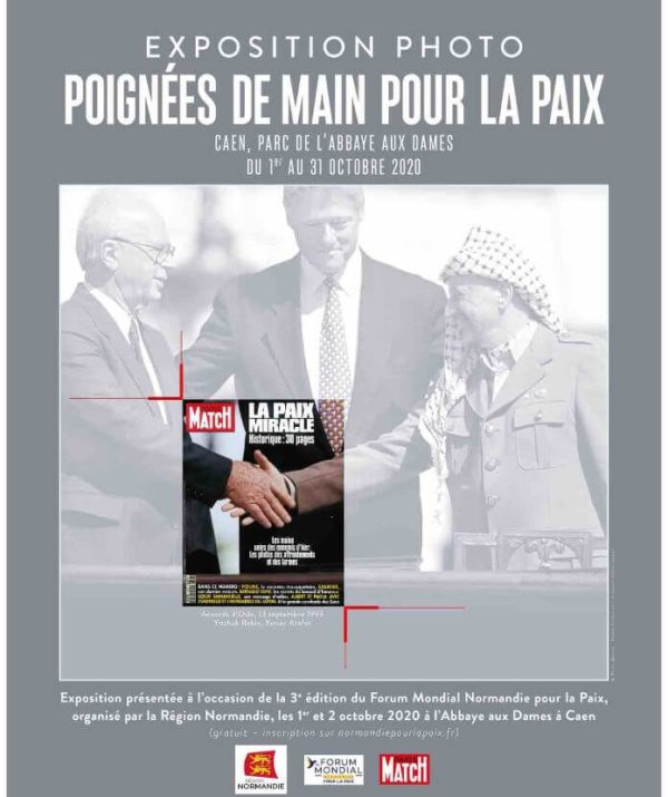 «Paris Match» : exposition «Poignées de mains pour la Paix» du 1er au 31 octobre 2020 à Caen