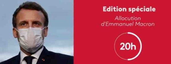 France 2 / Allocution d’Emmanuel Macron : édition spéciale du Journal de 20H ce mardi 24 novembre 2020