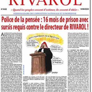 Nouvelle peine de prison avec sursis pour le directeur de publication de l’hebdomadaire d’extrême droite «Rivarol»