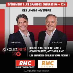 RMC/ RMC Story : «Les Grandes Gueules» lancent l’opération «Solidarité GG»