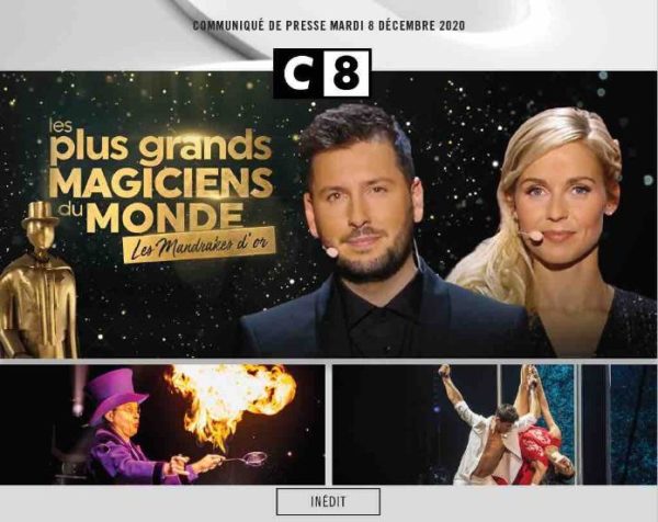 C8 : «Les plus grands magiciens du monde» animé par Maxime Guény et Charlotte Bermond vendredi 1er janvier à 21h15