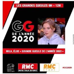 RMC/ RMC Story : Mila élue «Grande Gueule de l’année 2020»