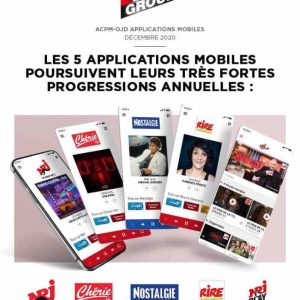 NRJ Group : les 5 applications mobiles poursuivent leurs progressions annuelles