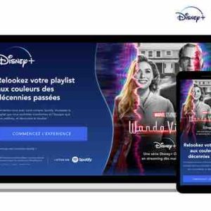 Spotify créé une campagne à l’occasion du lancement sur Disney+ de la série des studios Marvel «WandaVision»