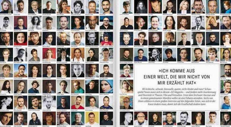 Allemagne: un groupe de 185 comédiennes et comédiens ont fait leur coming out dans un manifeste