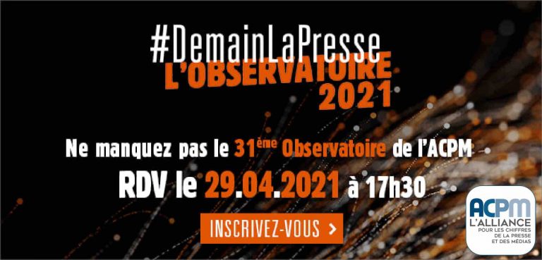 ACPM : #DemainLaPresse, L’Observatoire 2021 le 29 avril
