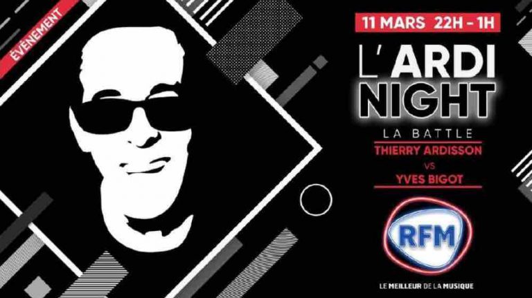 RFM : soirée Ardinight orchestrée par Thierry Ardisson jeudi 11 mars à partir de 22h00
