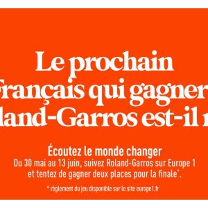 Europe 1, radio officielle de Roland-Garros