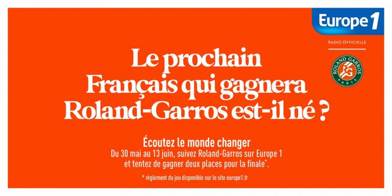 Europe 1, radio officielle de Roland-Garros