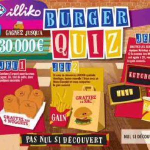 FDJ lance un nouveau ticket de grattage inspiré du célèbre jeu télévisé «Burger Quiz»