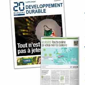 A l’occasion de la semaine du développement durable, «20 Minutes» édite un cahier 100% RSE, à paraître le 20 septembre 2021