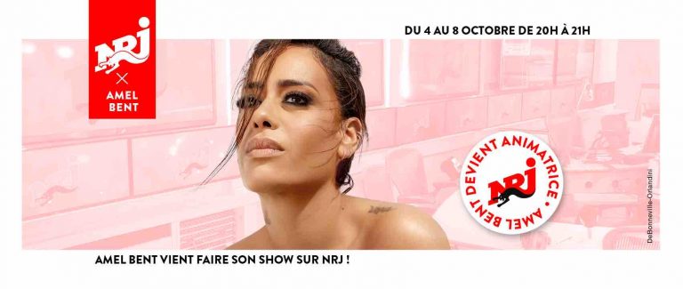 NRJ : Amel Bent, animatrice radio du 4 au 8 octobre dès 20h00