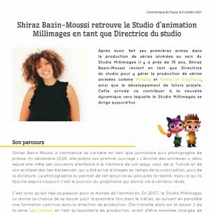 Shiraz Bazin-Moussi, nouvelle Directrice du studio chez Millimages