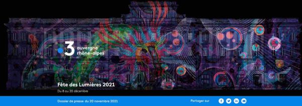 France Télévisions à la Fête des Lumières 2021 de Lyon
