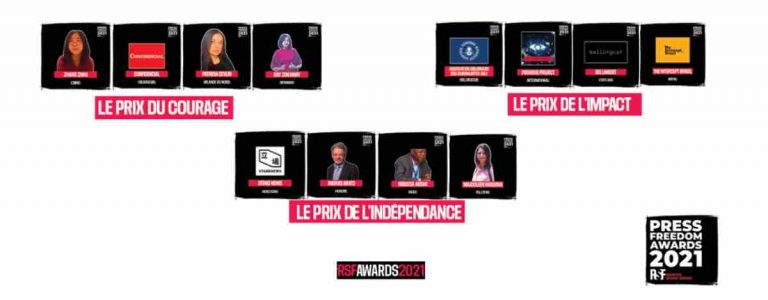 Le prix Reporters sans frontières (RSF) pour la liberté de la presse 2021 sera décerné le 18 novembre