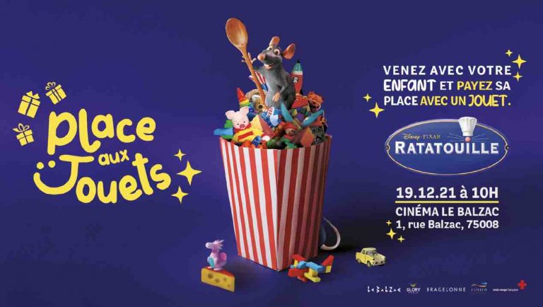 Gloryparis, en collaboration avec La Croix Rouge Française, l’association ESPEREM et le cinéma Le Balzac, lance l’opération «place aux jouets»