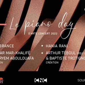 ARTE Concert en tournage pour le Piano Day mardi 1er mars