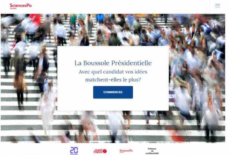 «20 Minutes» : lancement de la «Boussole présidentielle»