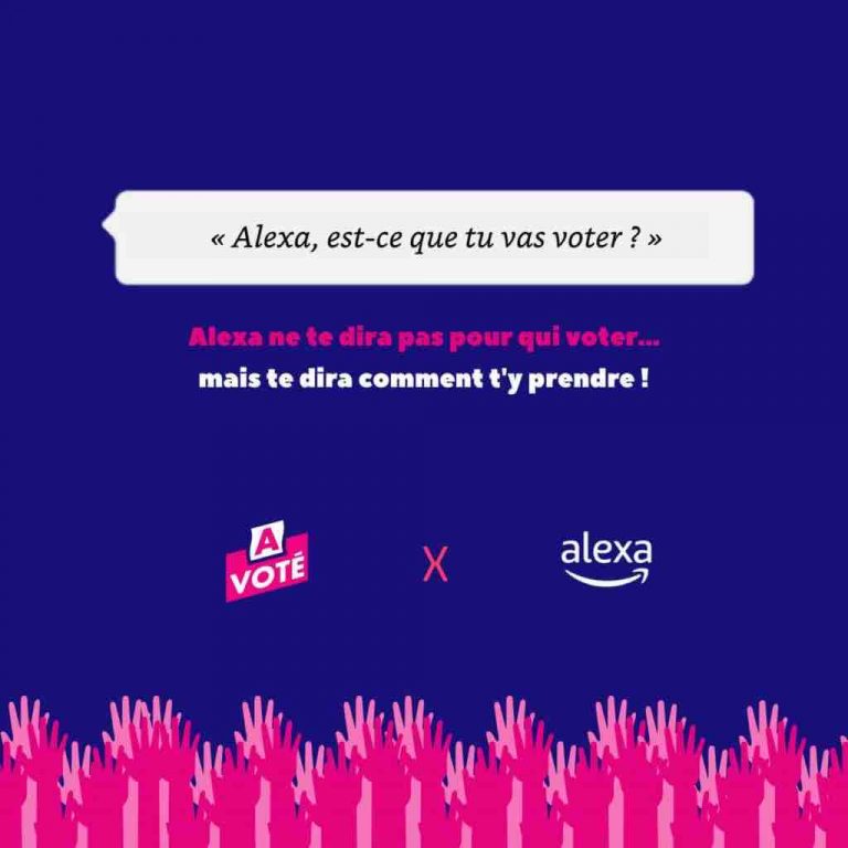 Alexa aux côtés de l’ONG A Voté pour aider à s’inscrire sur les listes électorales