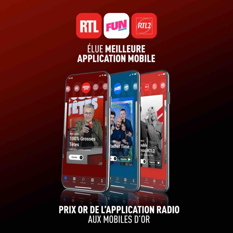 RTL élue Meilleure Application Mobile aux Mobiles d’Or 2022