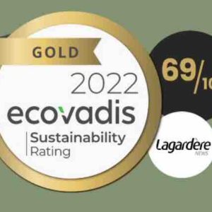 Lagardère News reçoit une médaille d’or pour sa performance RSE, décernée par l’organisme EcoVadis