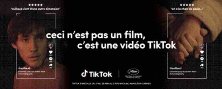 TikTok : campagne nationale à l’occasion de son partenariat officiel avec le Festival de Cannes