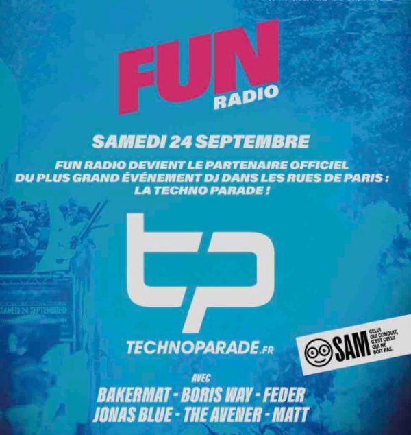 Fun Radio partenaire de la Techno Parade 2022