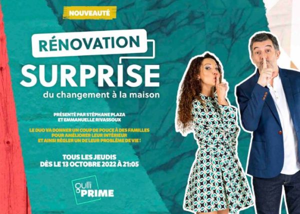 Gulli : Stéphane Plaza et Emmanuelle Rivassoux prennent les commandes de la nouvelle émission «Rénovation surprise» dès le 13 octobre