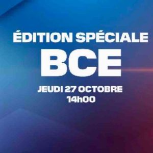 BFM BUSINESS: dispositif spécial pour les annonces de la BCE ce jeudi 27 octobre dès 14h00