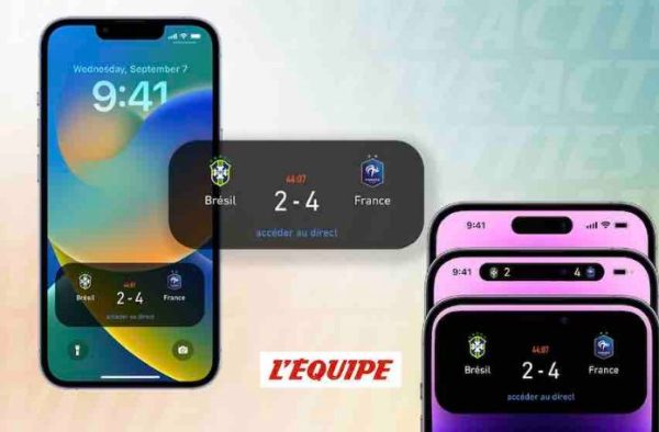 L’Équipe innove en lançant la fonctionnalité «Live Activities» d’iOS 16.1 pour suivre la Coupe du Monde 2022