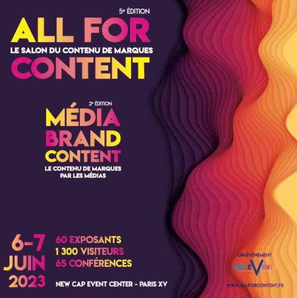 All for Content 2023 les 6 et 7 juin 2023à Paris