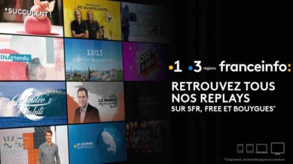 France Télévisions : les programmes et contenus des chaînes du Réseau des 1ère, des antennes régionales France 3 et de franceinfo canal 27 désormais en replay sur SFR, Free et Bouygues